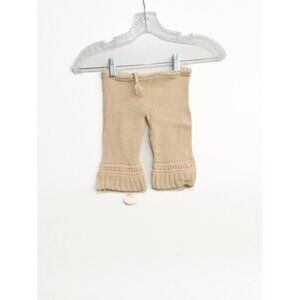 Empress Baby Pants Toddler Girls Ivory Cotton Bottoms Pull On Knit Solid 0-6M